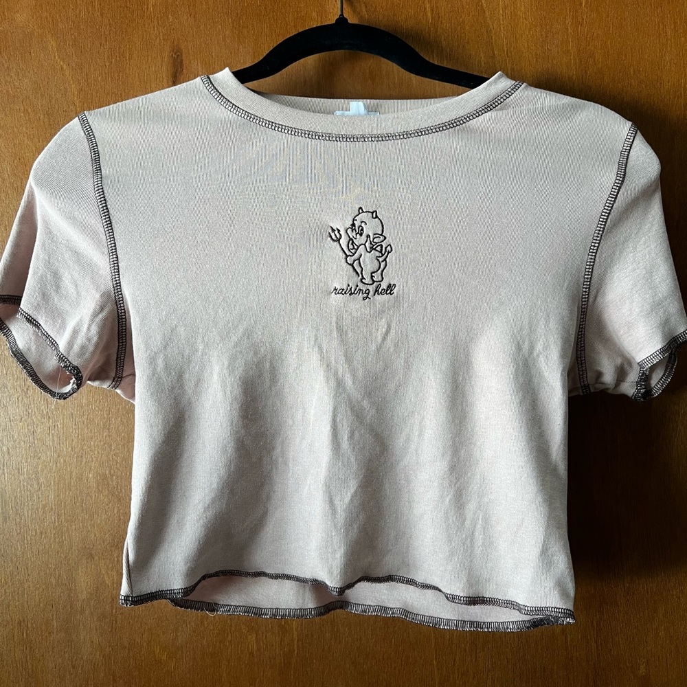 Garage Crop Top with embroidered design